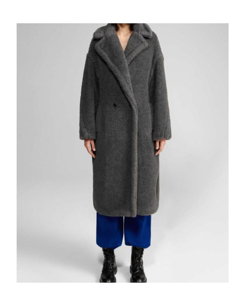 Max Mara Gray Teddy1 Oversized Coat