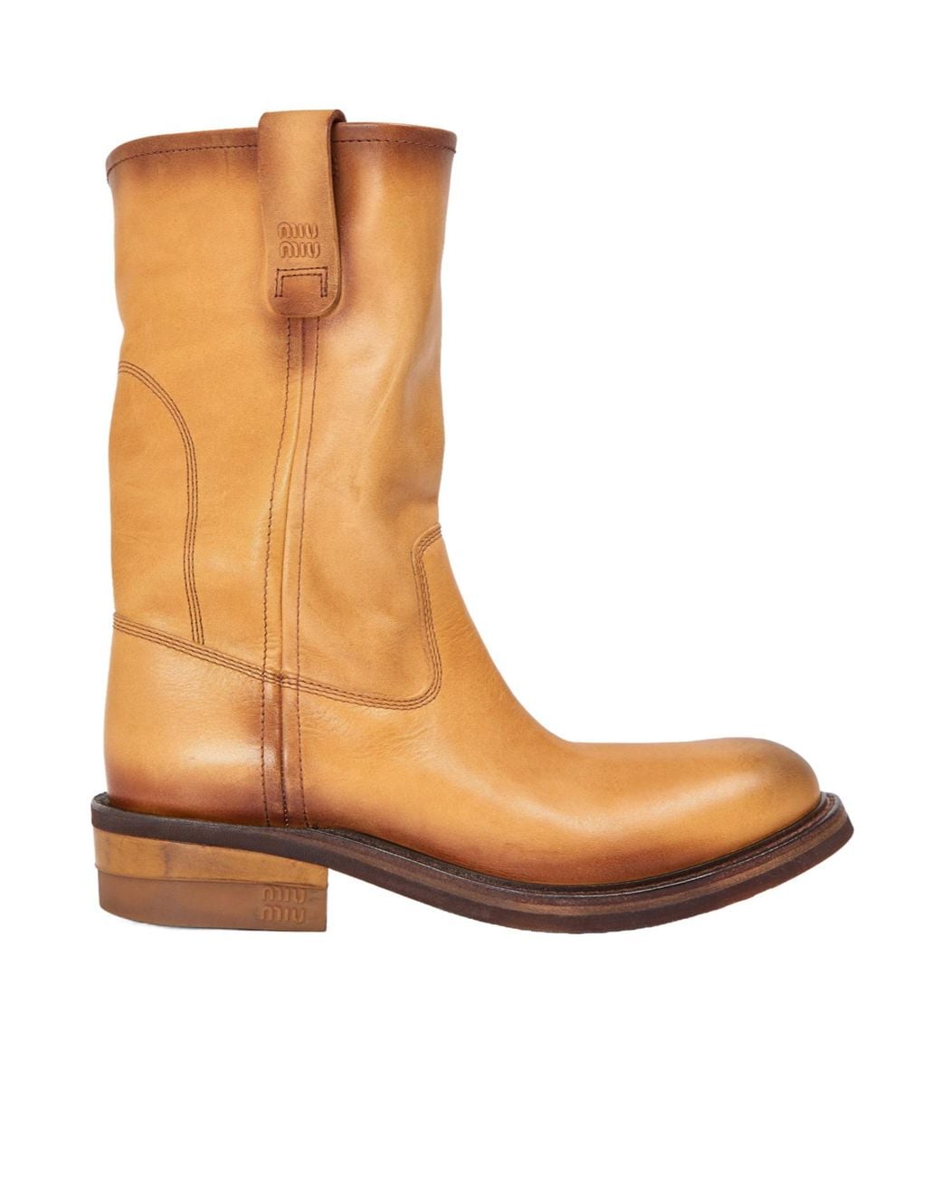 Miu Miu Brown Western Cowboy Boots