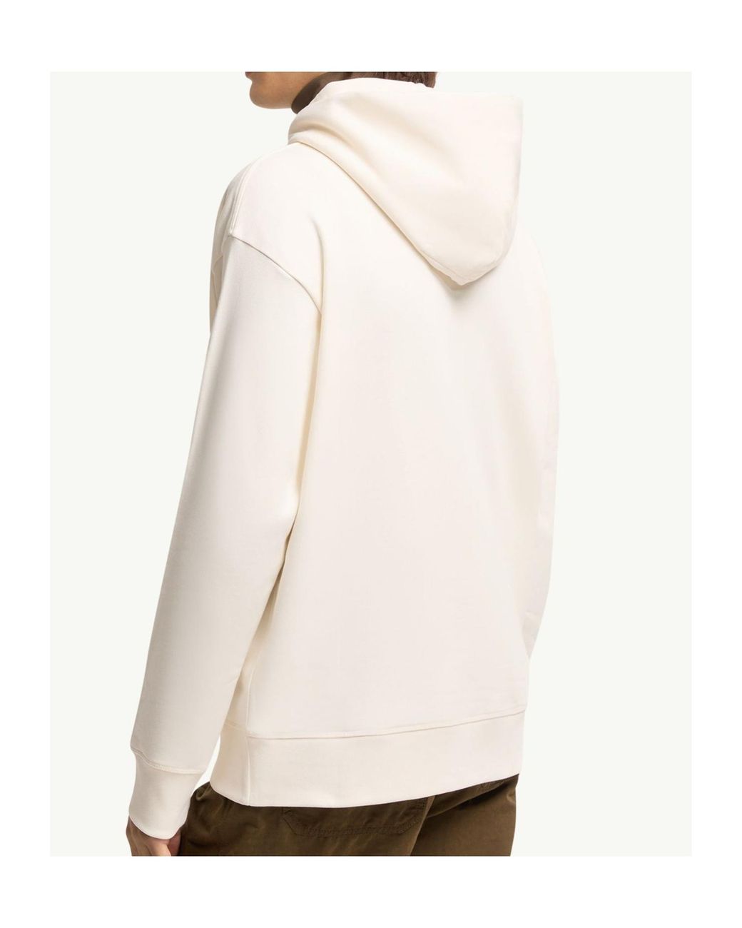 Moncler White Coordinates Logo Cotton Hoodie for men