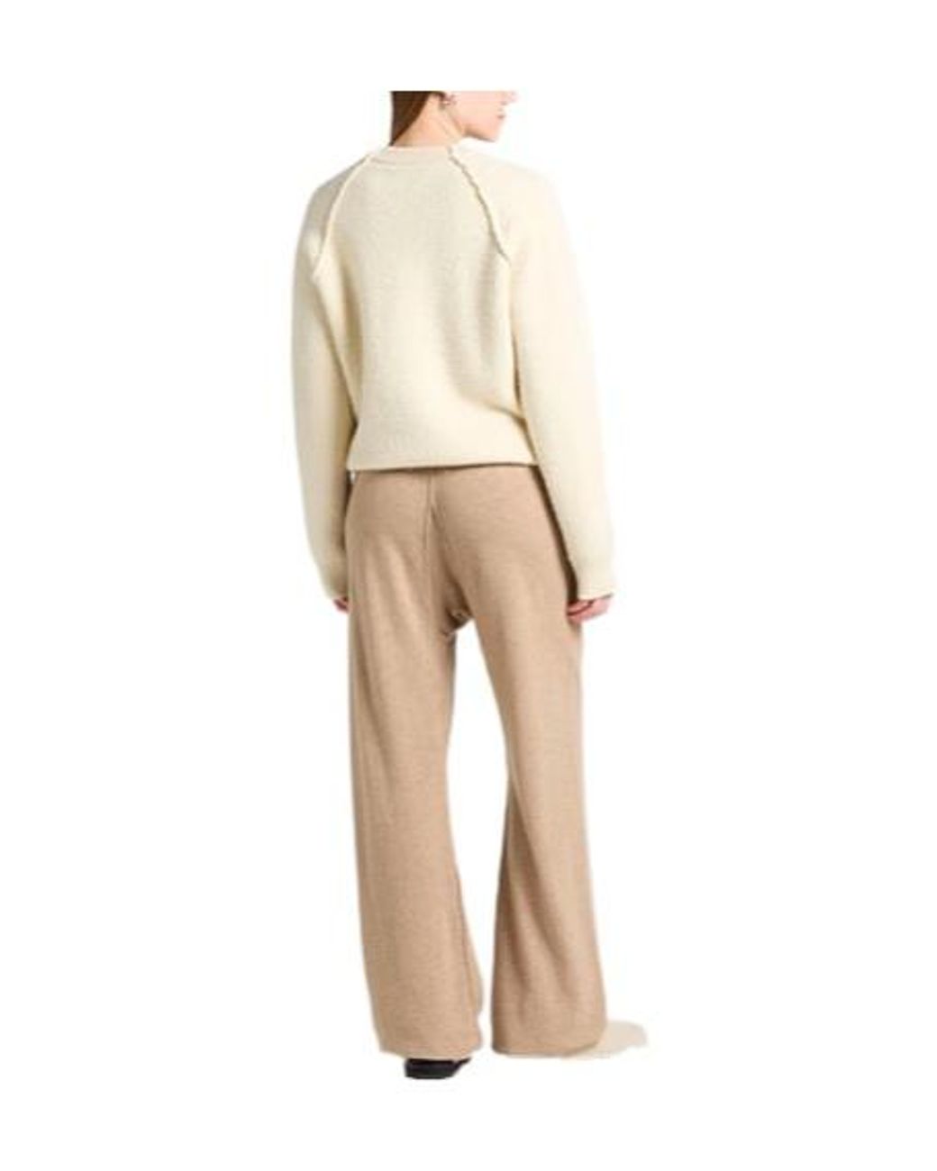 Maison Margiela Natural Lightweight Knit Flared Pants