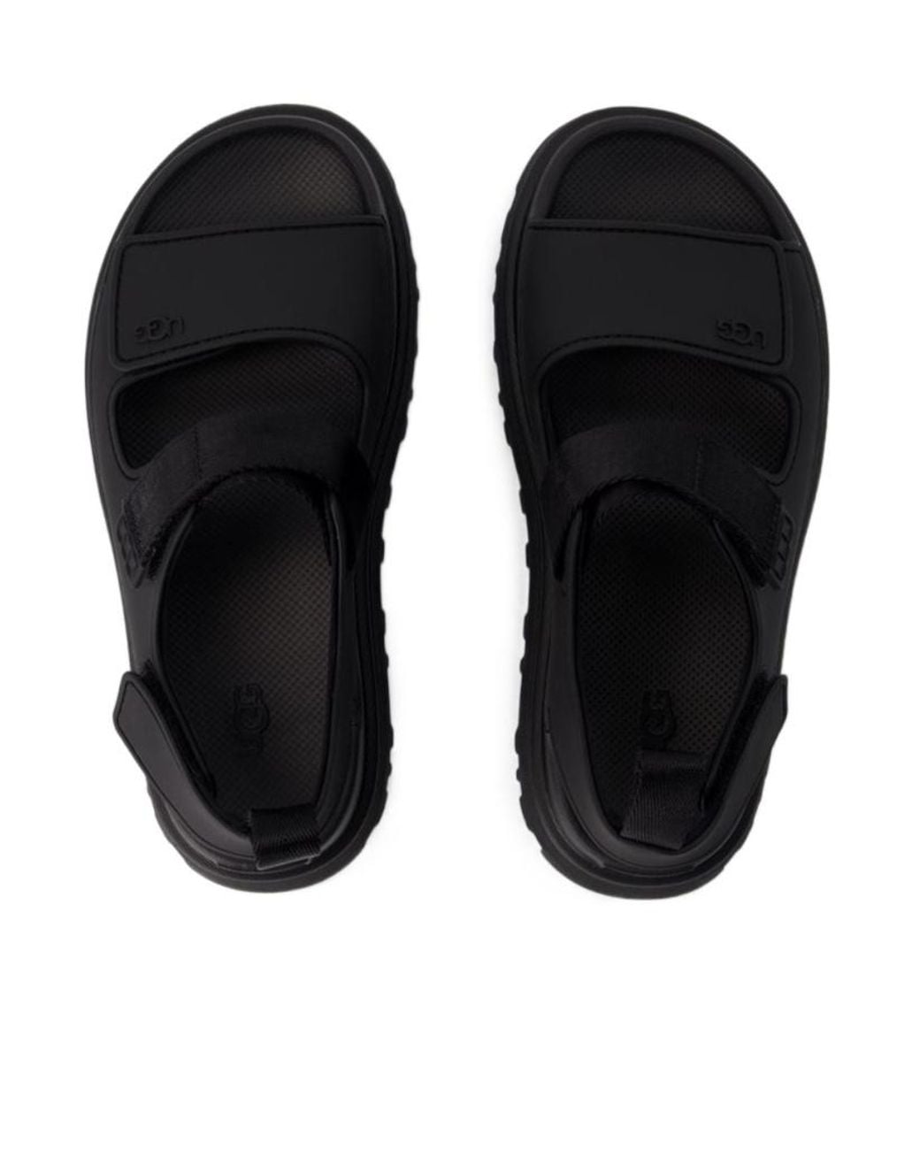 Ugg Black Golden Glow Touch Strap Sandals