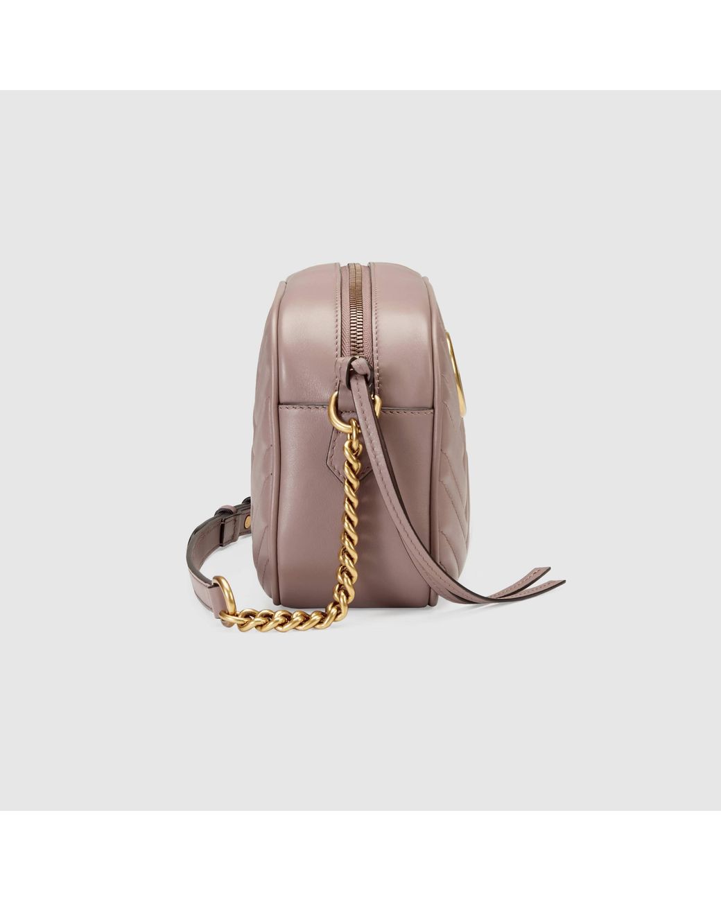 Gucci Brown Gg Marmont Leather Bag