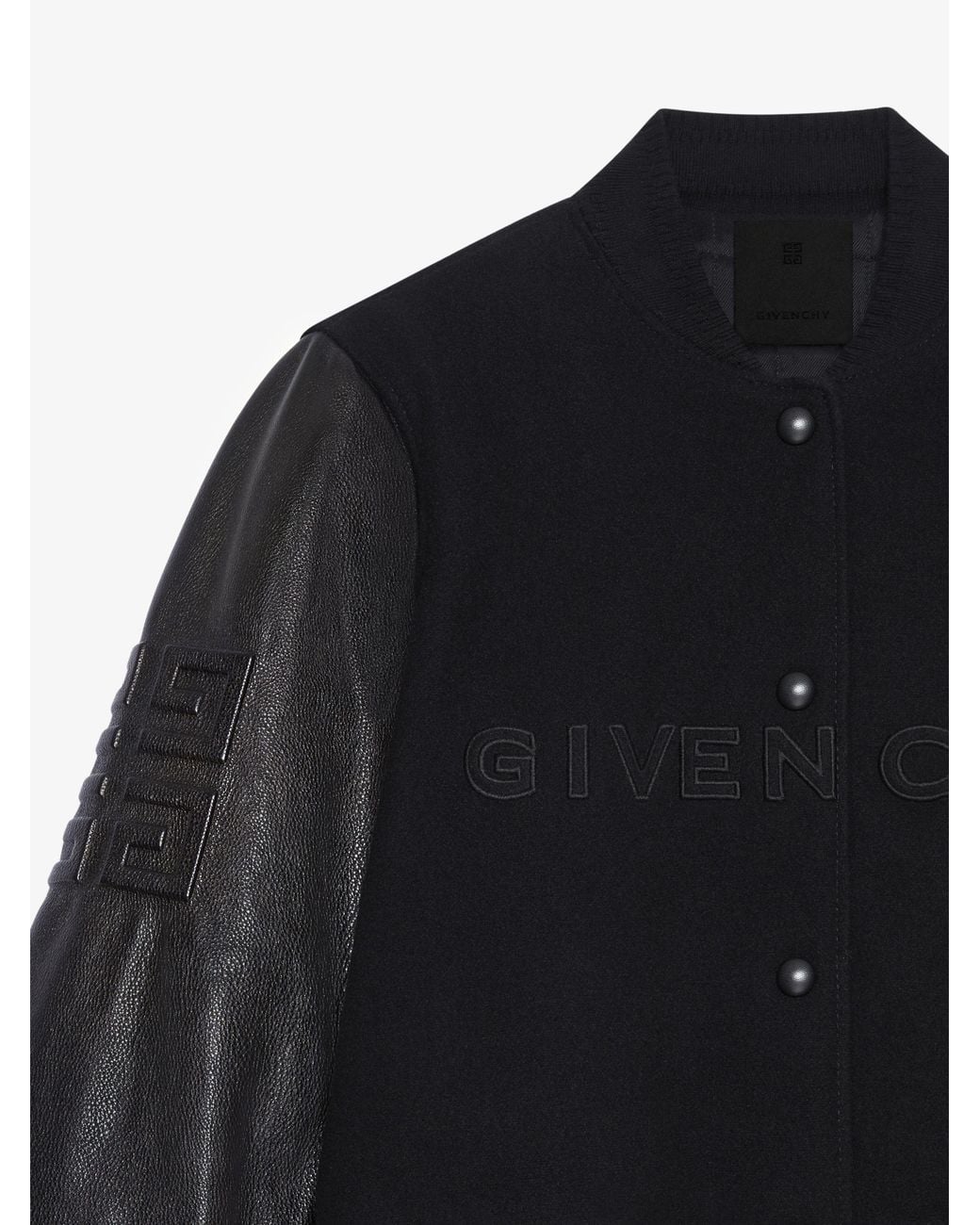Givenchy Black Cropped Varsity Jacket