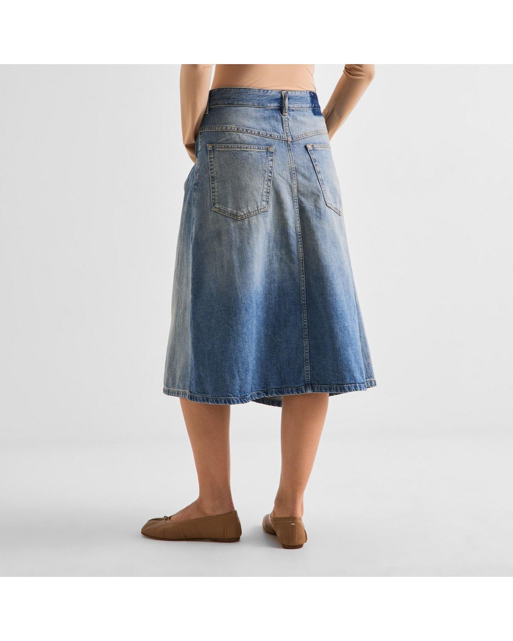 Maison Margiela Blue Denim Midi Skirt