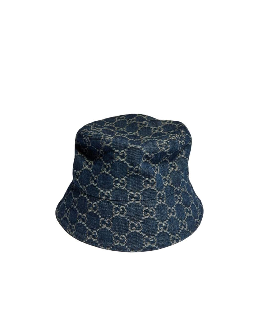 Gucci Blue Gg Cotton Denim Bucket Hat
