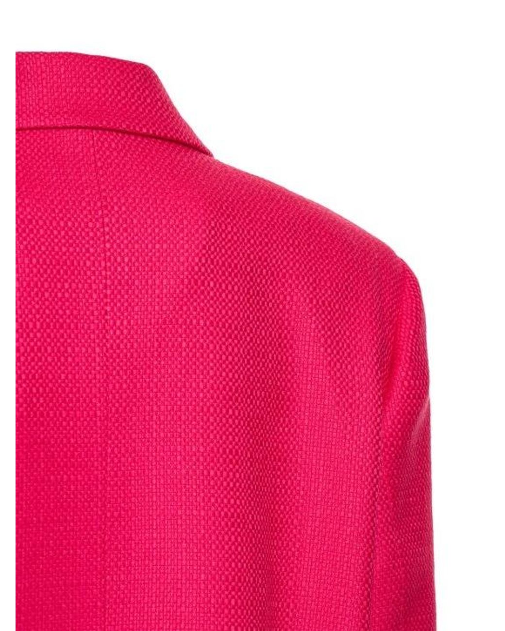 GIUSEPPE DI MORABITO Pink Textured Wool Oversize Blazer