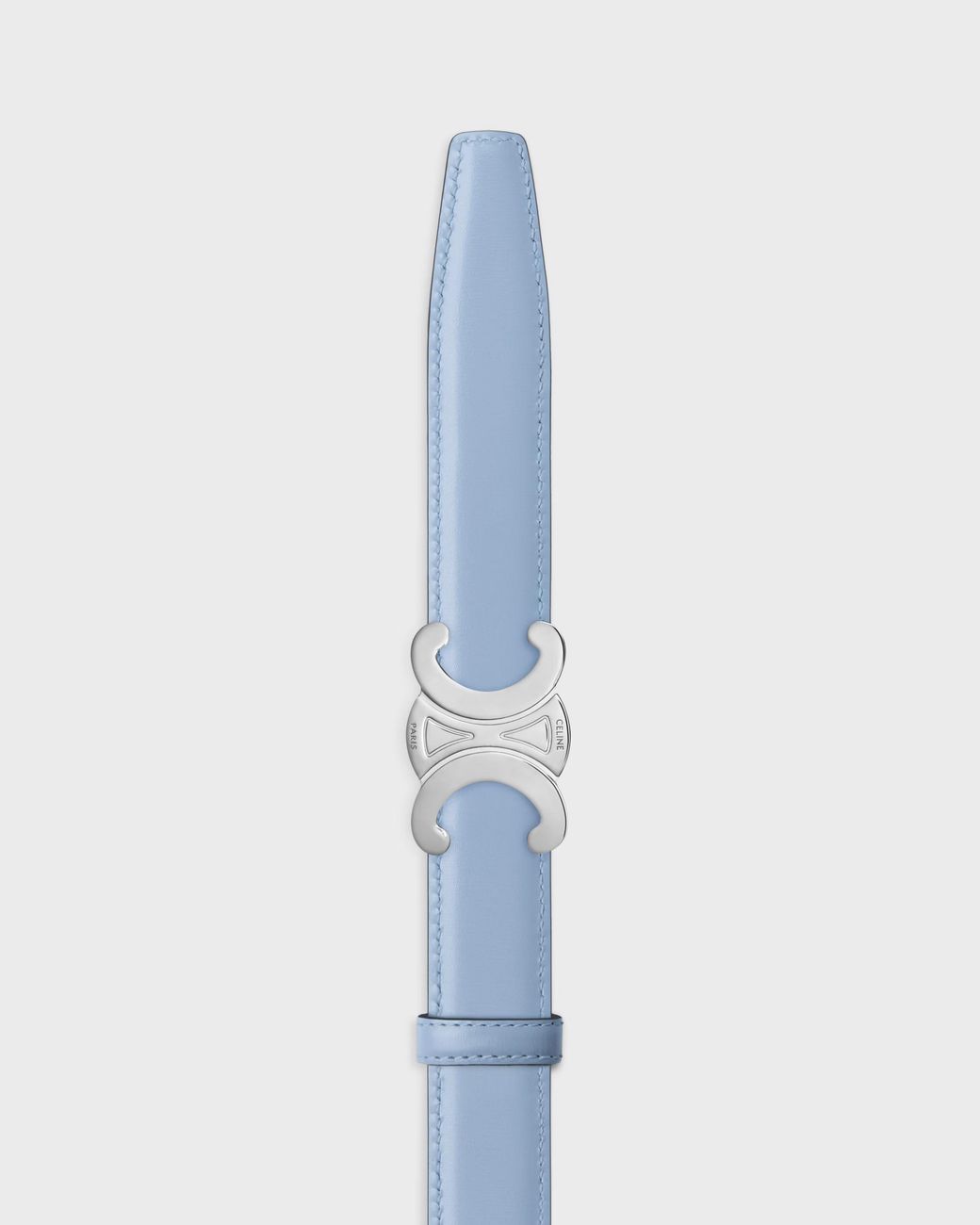 Céline White Triomphe Buckle Reversible Strap 25Mm