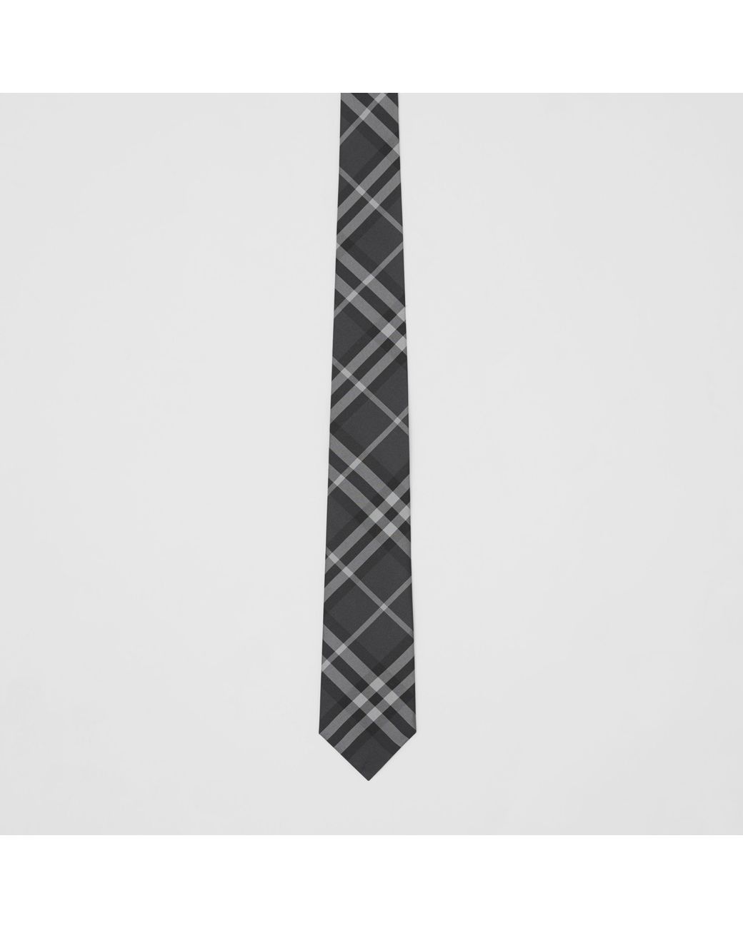 Burberry White Classic Cut Vintage Check Tie for men