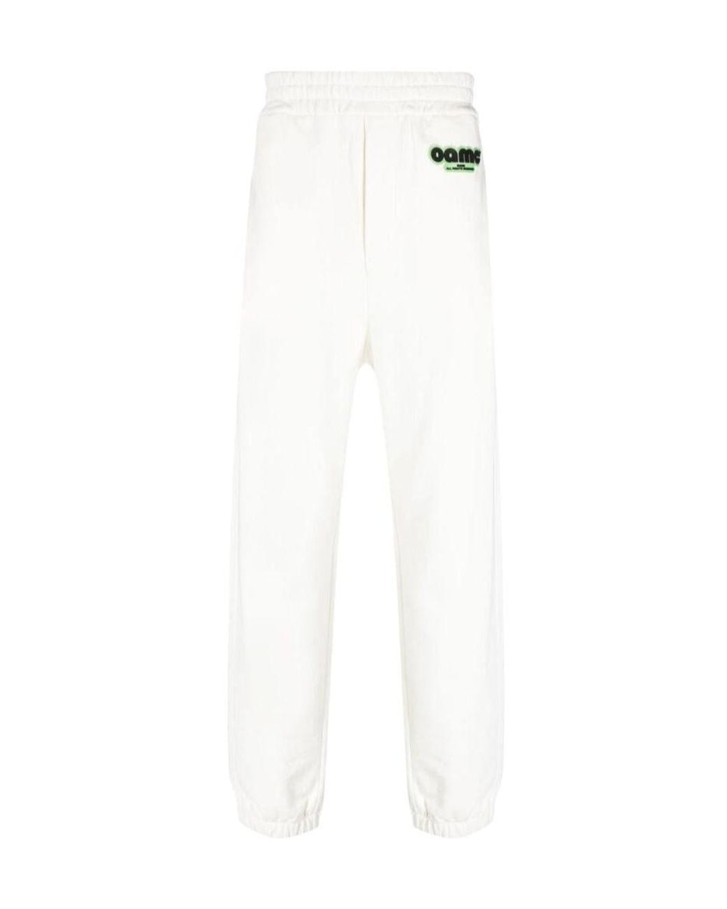 OAMC White Logo-Patch Jersey Track Pant for men