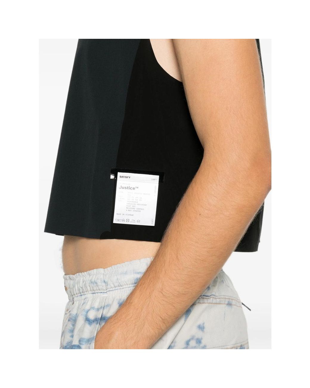 Satisfy Black Sleeveless Vest for men