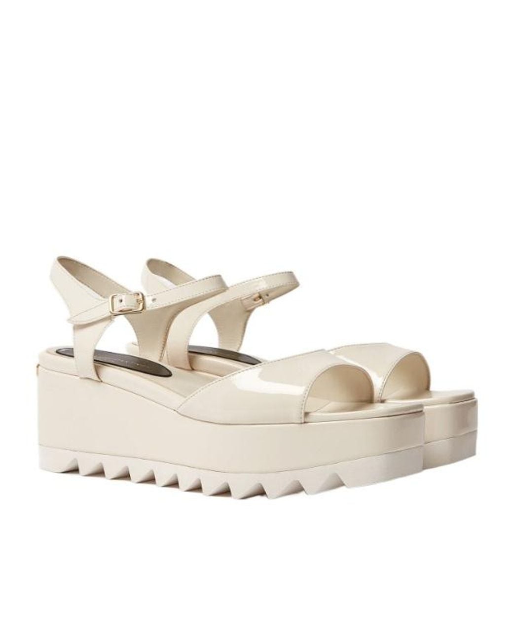 Stella McCartney Natural Elyse Platform Heeled Sandals