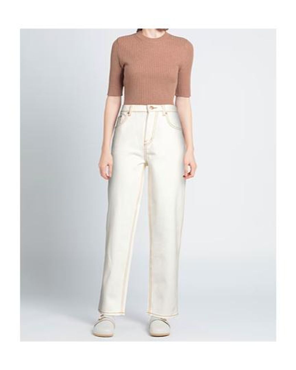 Tory Burch White Denim Trousers