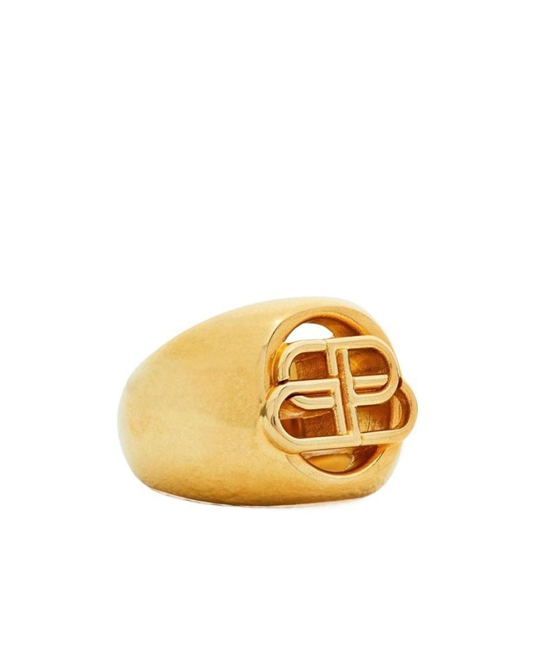 Balenciaga Metallic Signet Ring for men