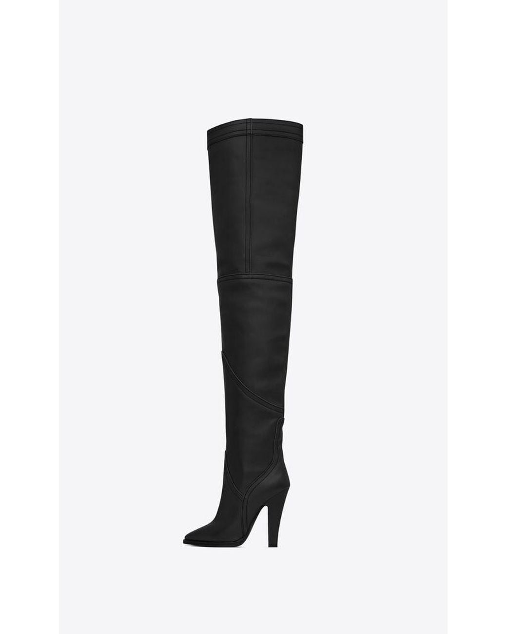 Saint Laurent Black Kensington Over-The-Knee Boots