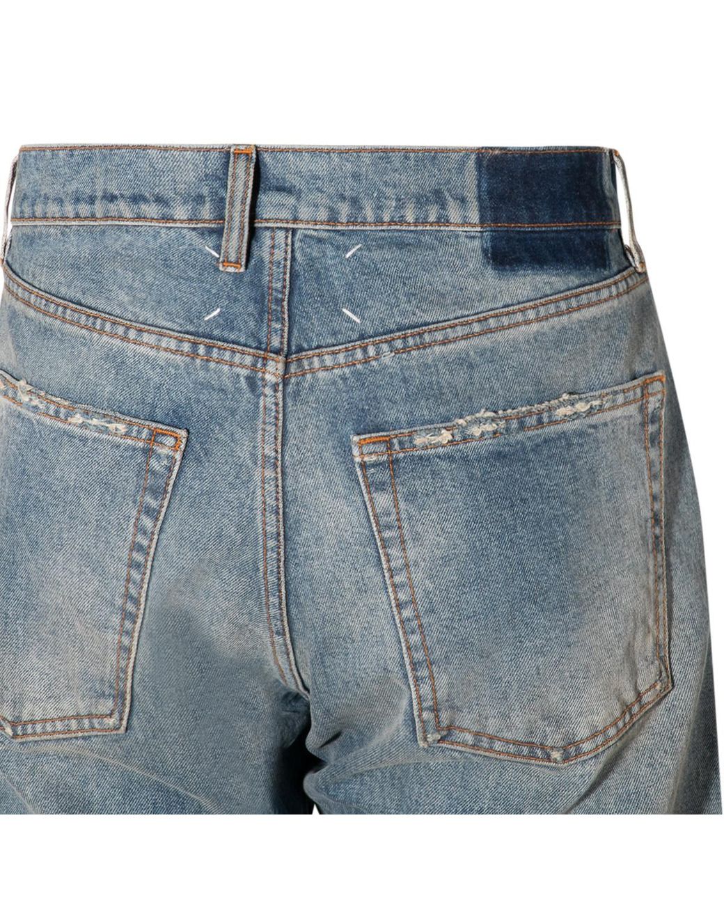 Maison Margiela Blue Distressed Jeans for men