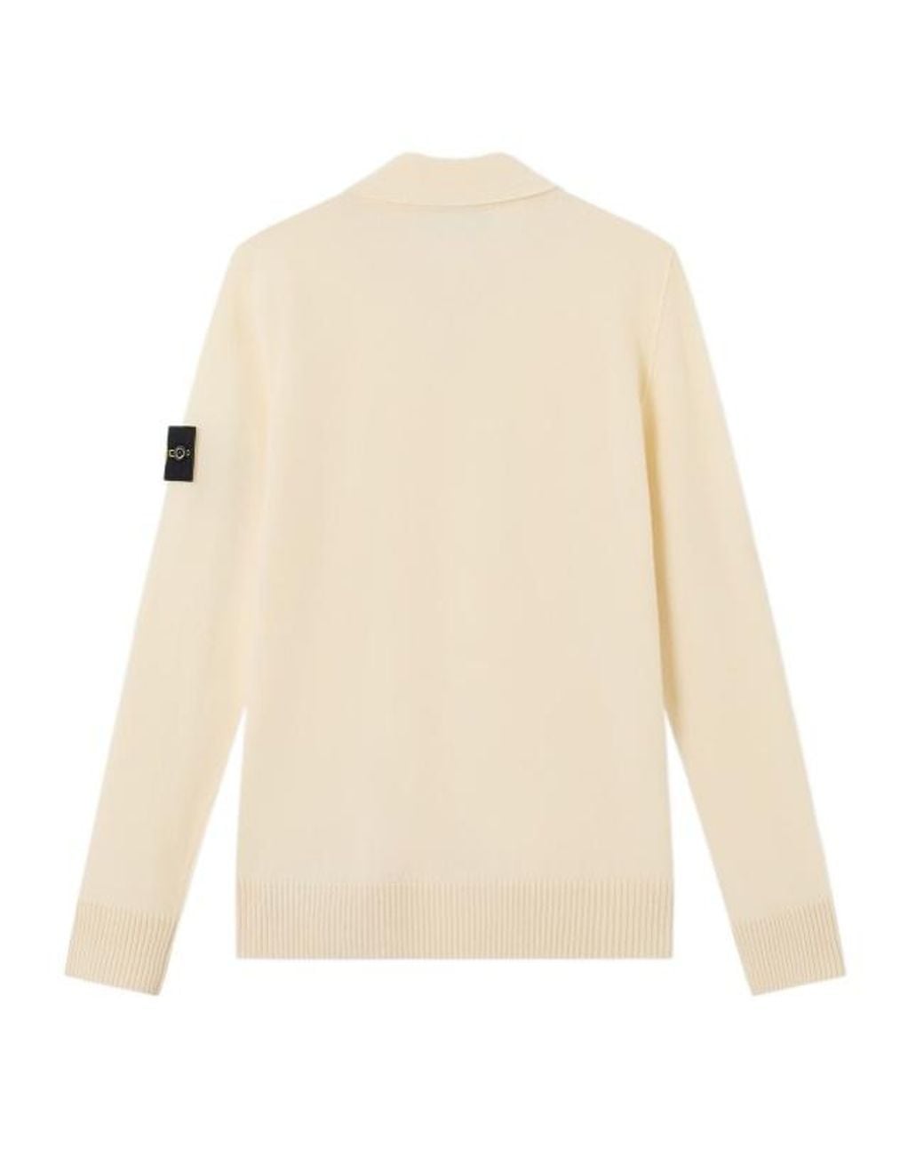 Stone Island Natural Badge Polo Knitted Top for men
