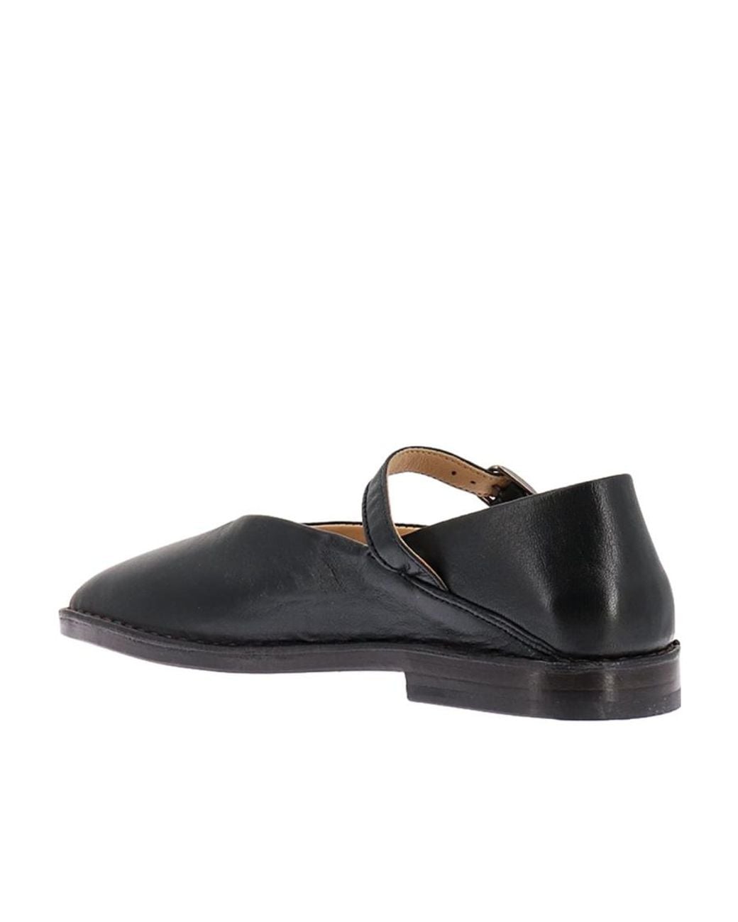 Lemaire Black Buckled Square Toe Shoes