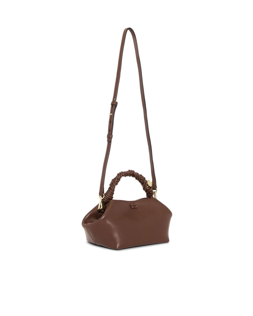 Ganni Brown Bou Small Top Handle Bag