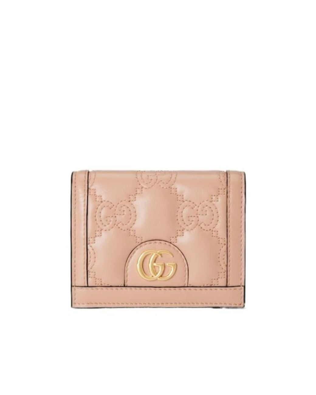 Gucci Pink Logo Plaque Bifold Wallet
