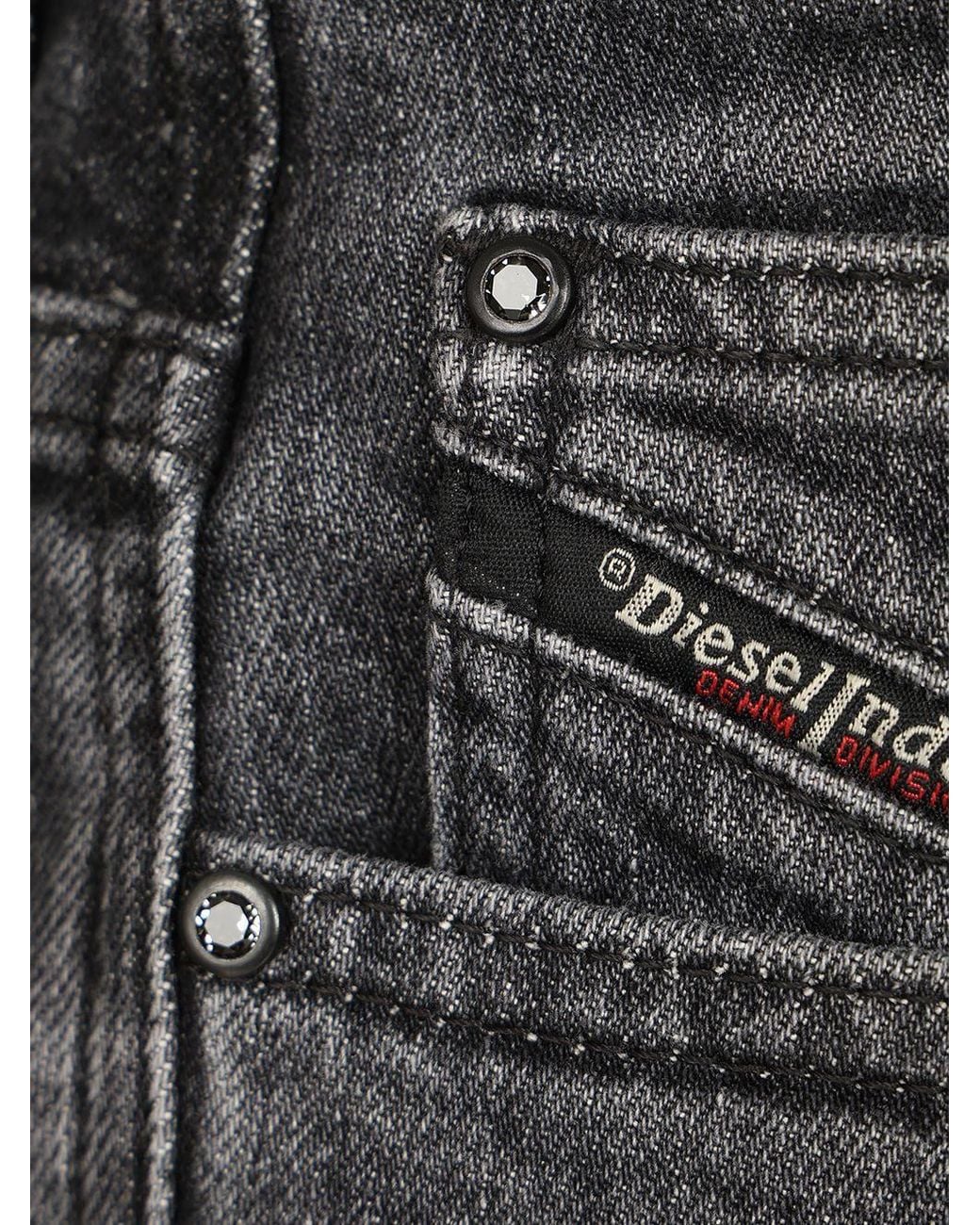 DIESEL Gray 1988 D-Ark Logo Embroidered Jeans
