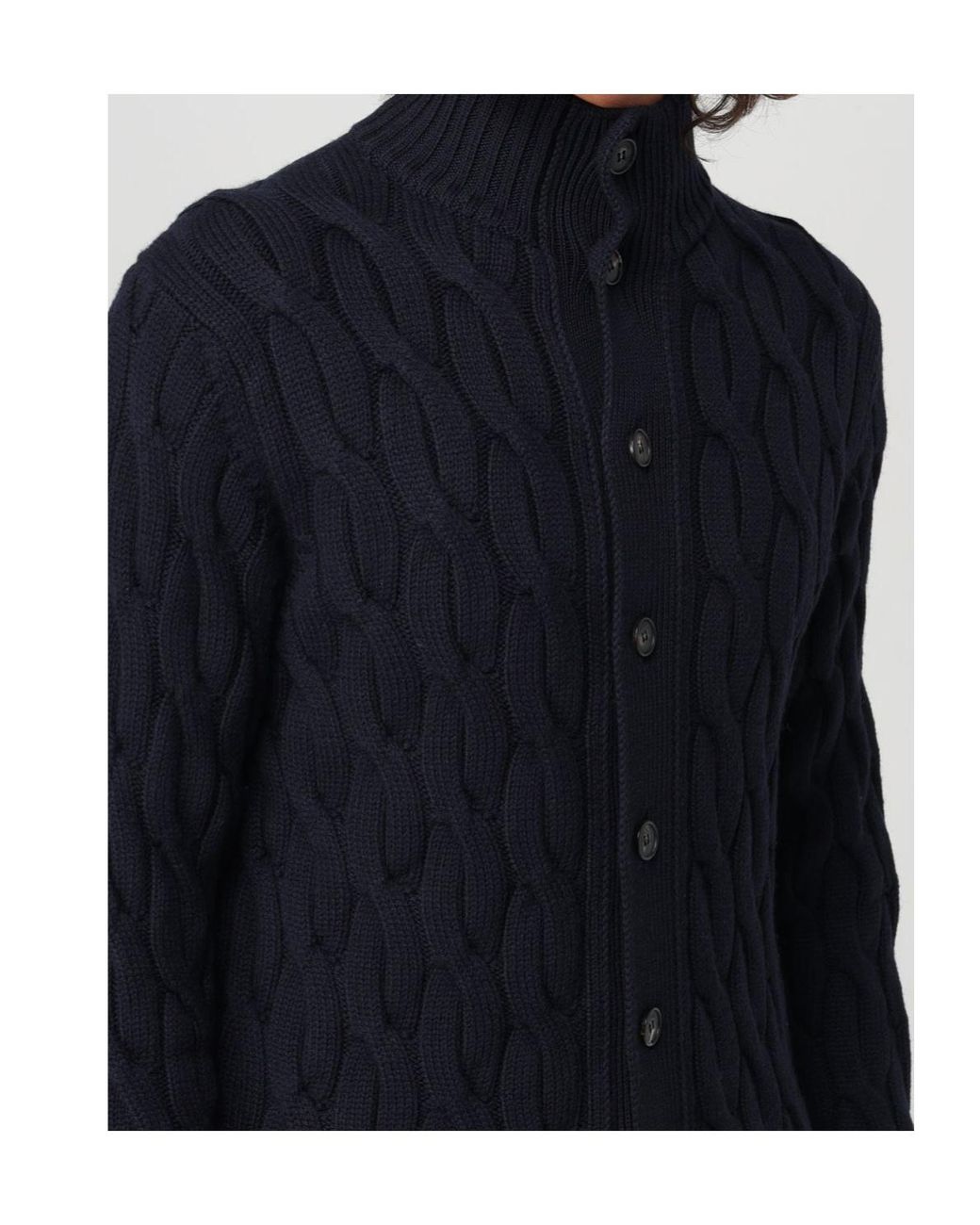 Zanone Blue Fine-Knit Sweater for men