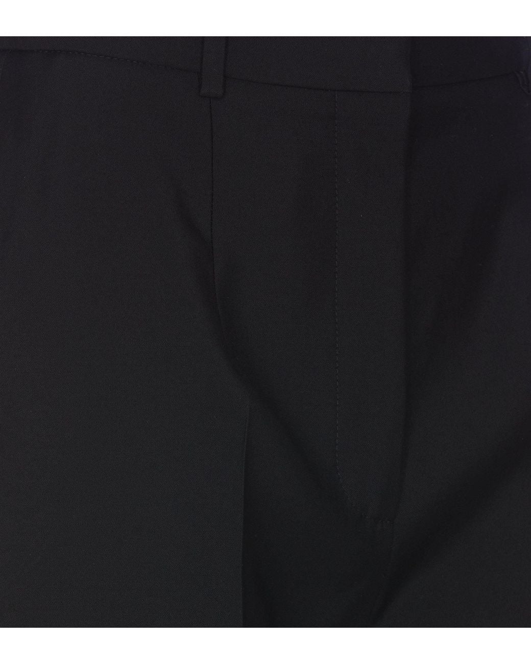 McQueen Black High-Waist Cropped Trousers