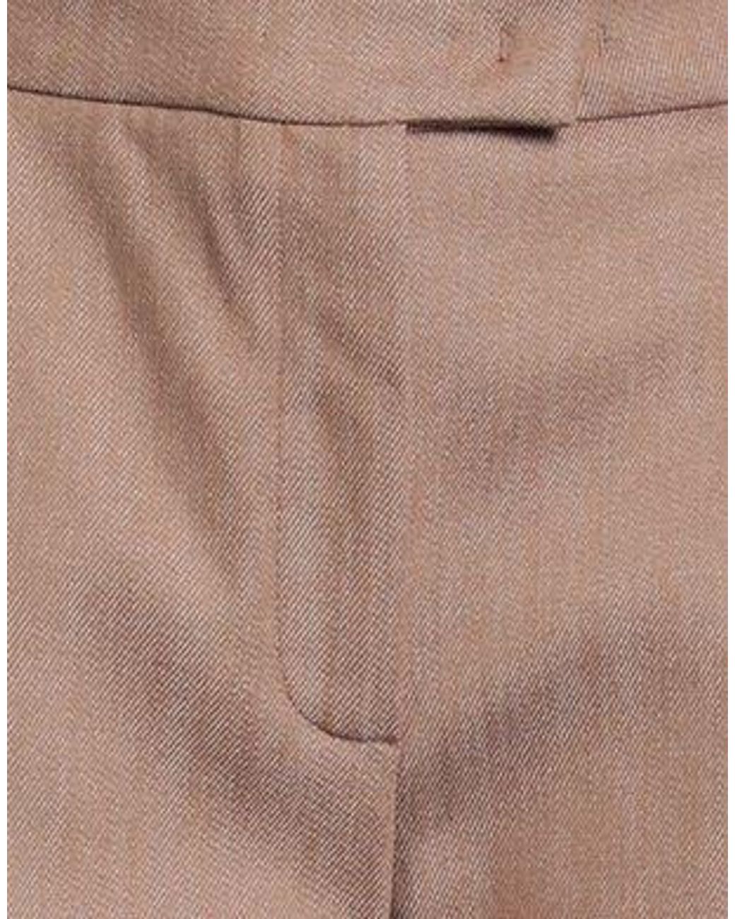 MAX&Co. Brown High-Waist Front-Pleated Casual Trousers