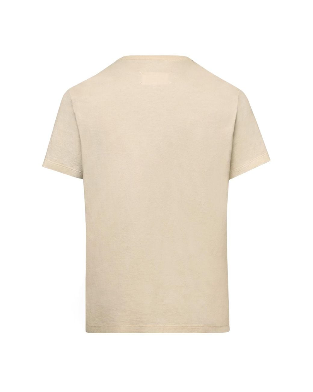 Maison Margiela White Logo Printed Crewneck T-Shirt for men