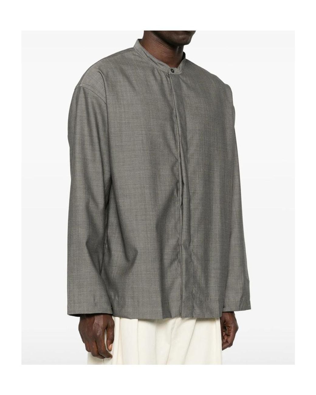 Studio Nicholson Gray Long-Sleeved Shirt for men