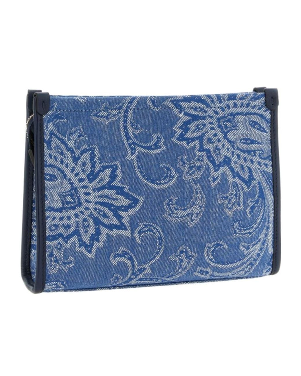Etro Blue Zipped Clutch Bag