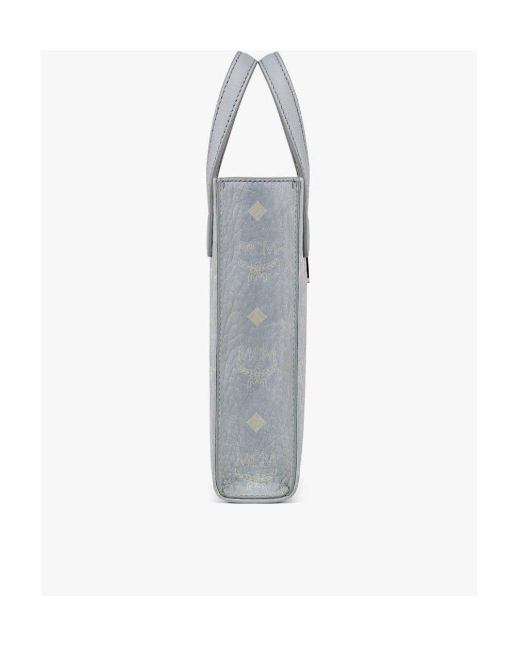 MCM Gray Aren Visetos Shoulder Bag