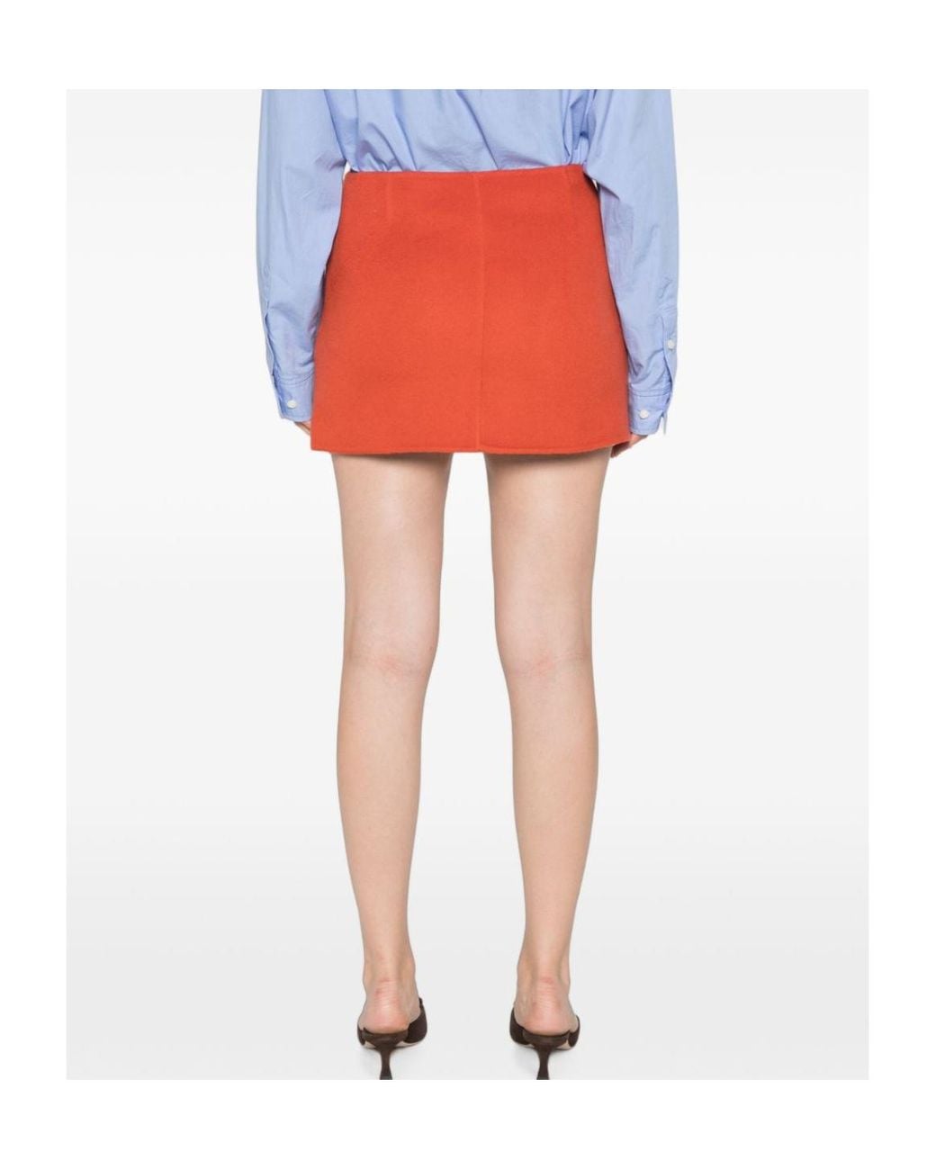 P.A.R.O.S.H. Red High-Waisted Mini Skirt
