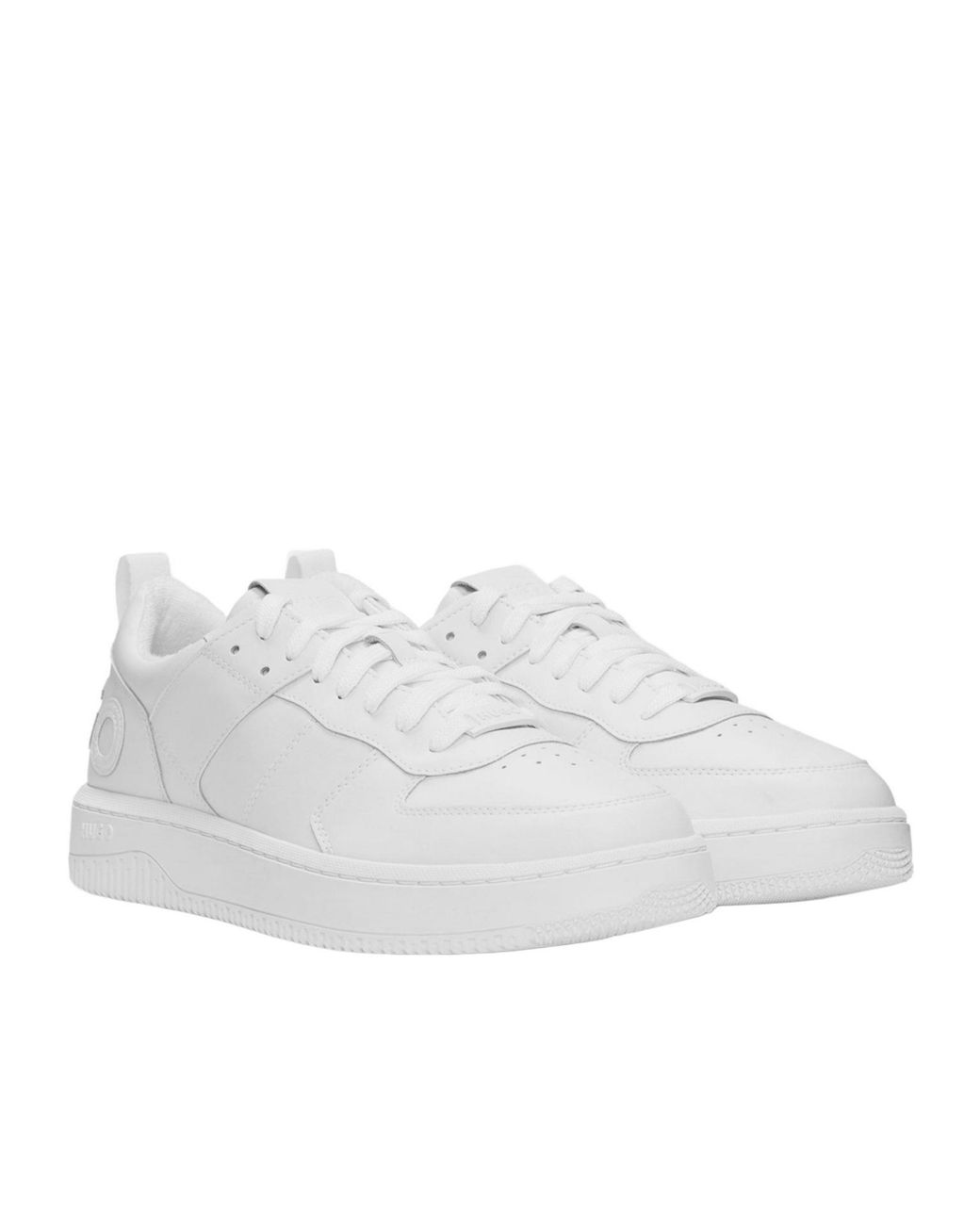 Boss White Lowtop Platform Sneaker for men