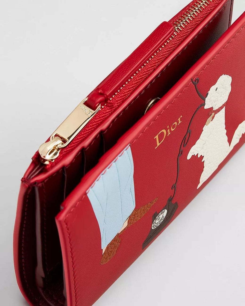 Dior Red Dahlia Wallet