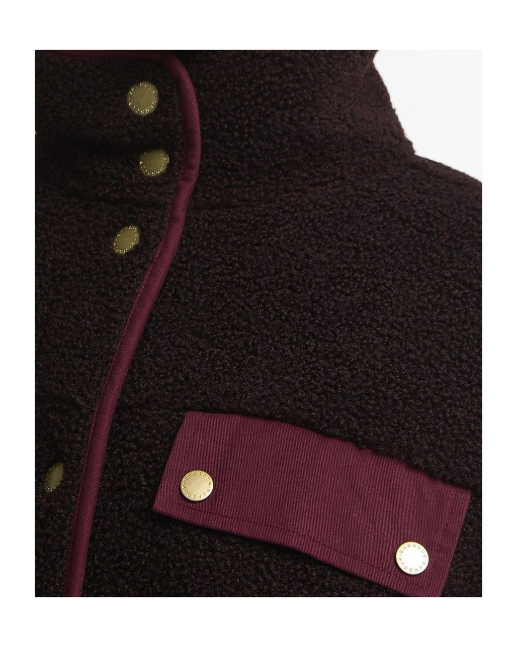 Barbour Black Stand Collar Fleece Jacket
