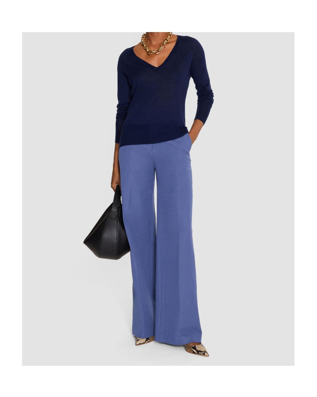 Joseph Blue Sheer Knit Top