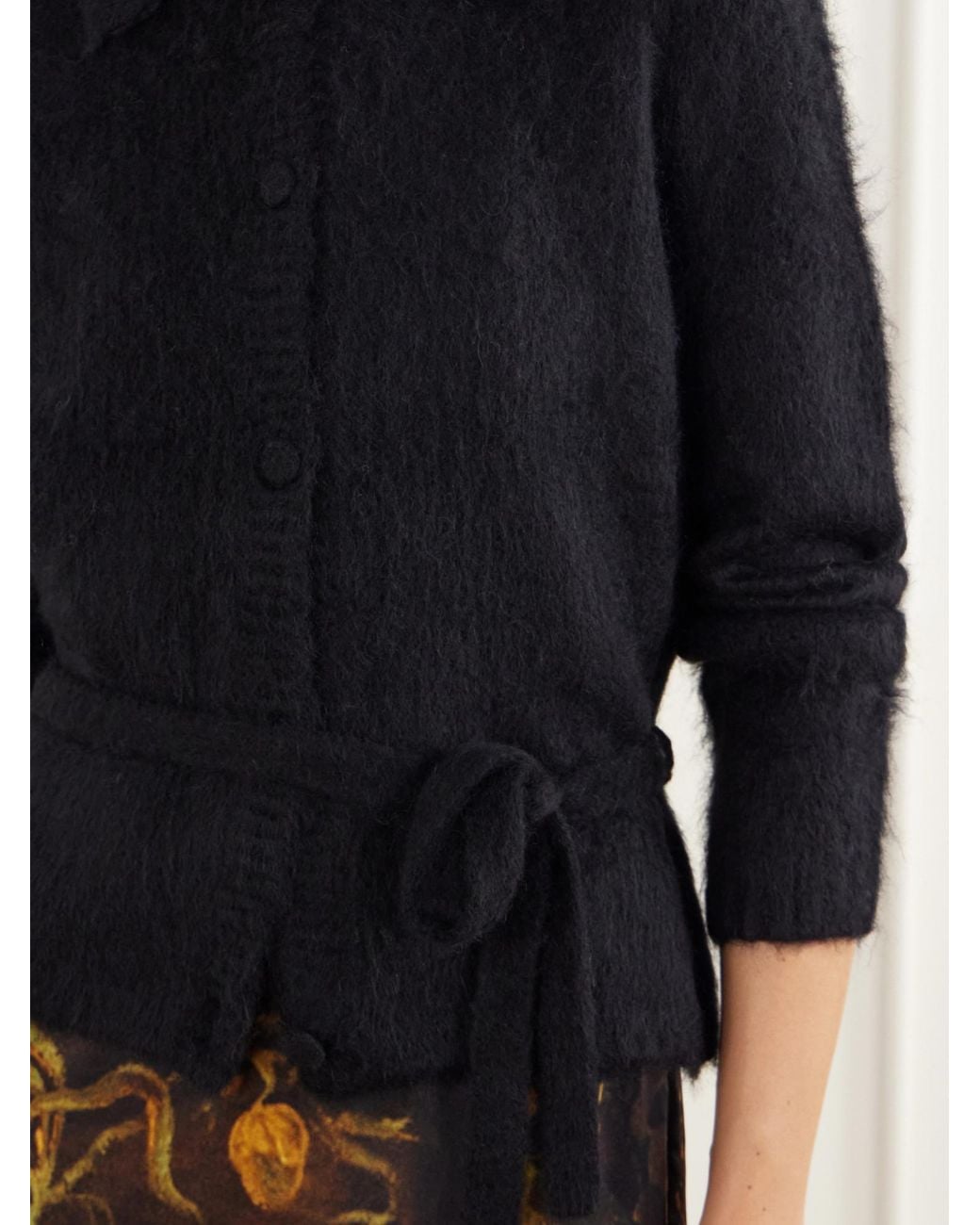 Dries Van Noten Black Simple Cardigan