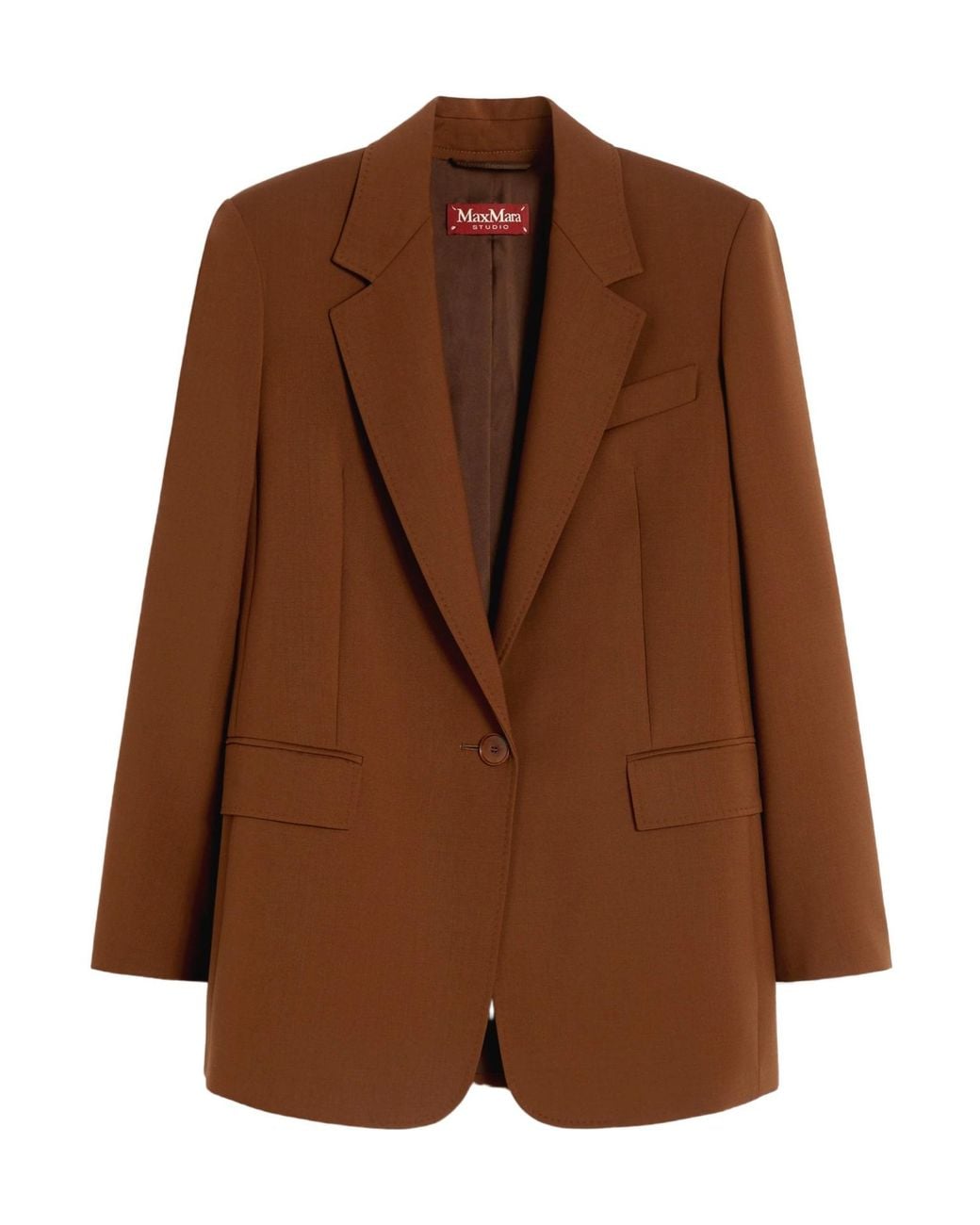 Max Mara Brown Studio Mstbalco Single-Breasted Jacket