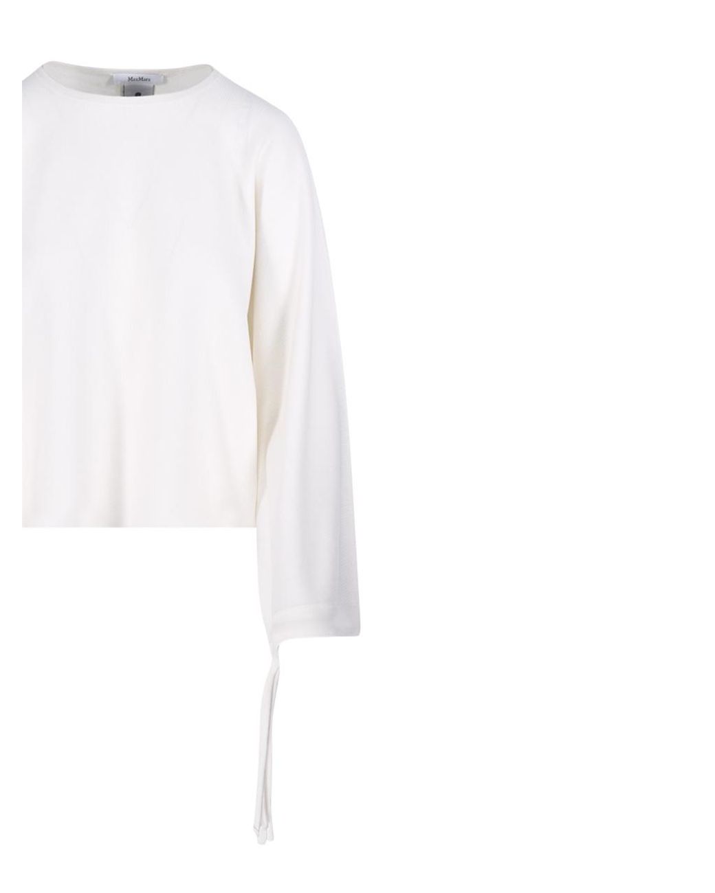 Max Mara White Wool Yarn Sweater