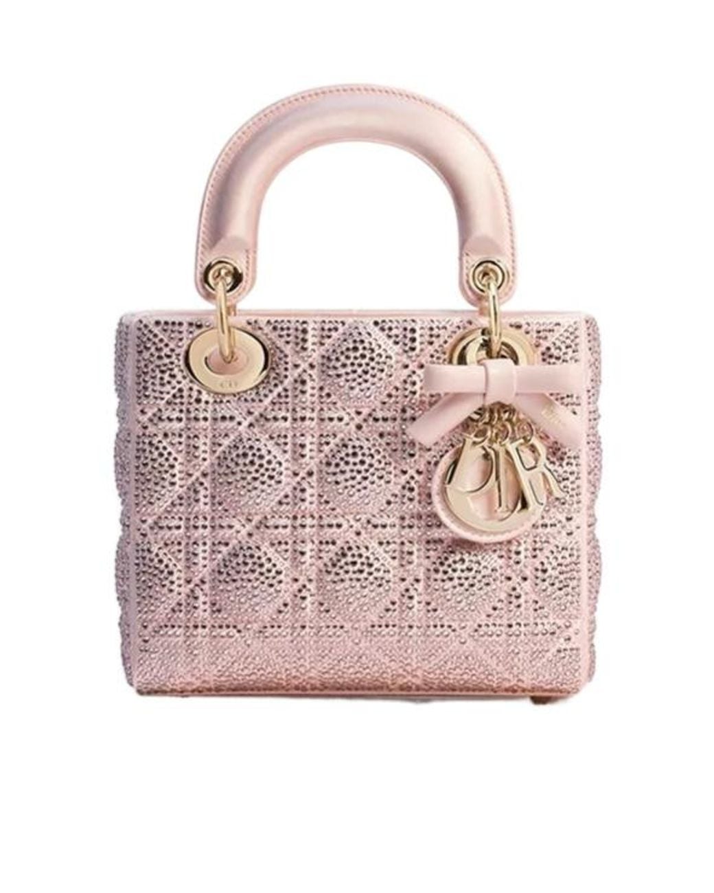Dior Pink Mini Lady Bag With Chain