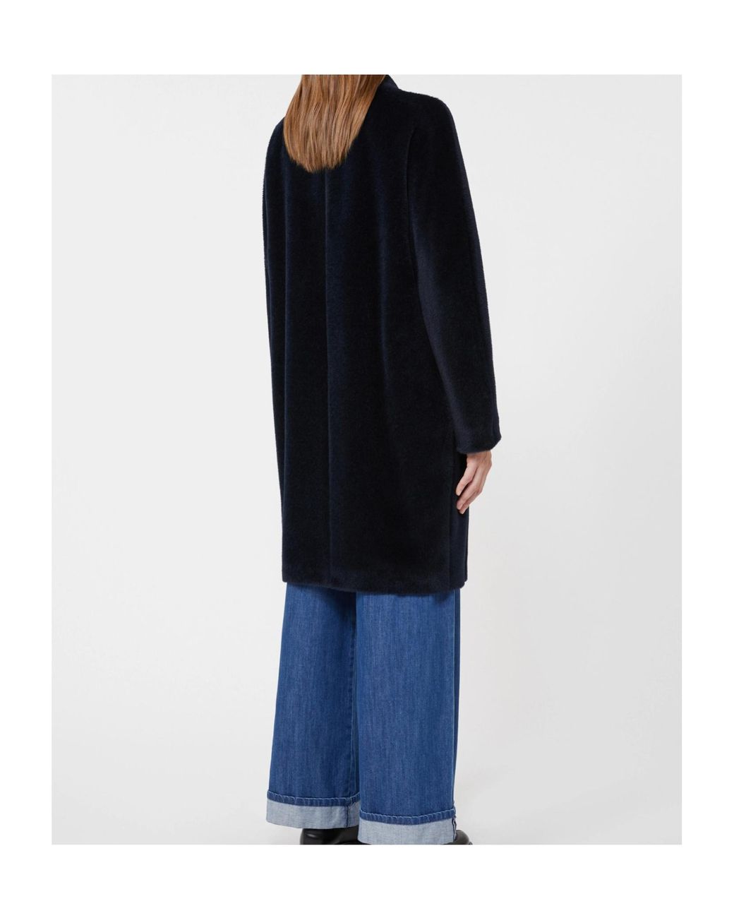 Max Mara Black 'S Roseto Double Breasted Coat