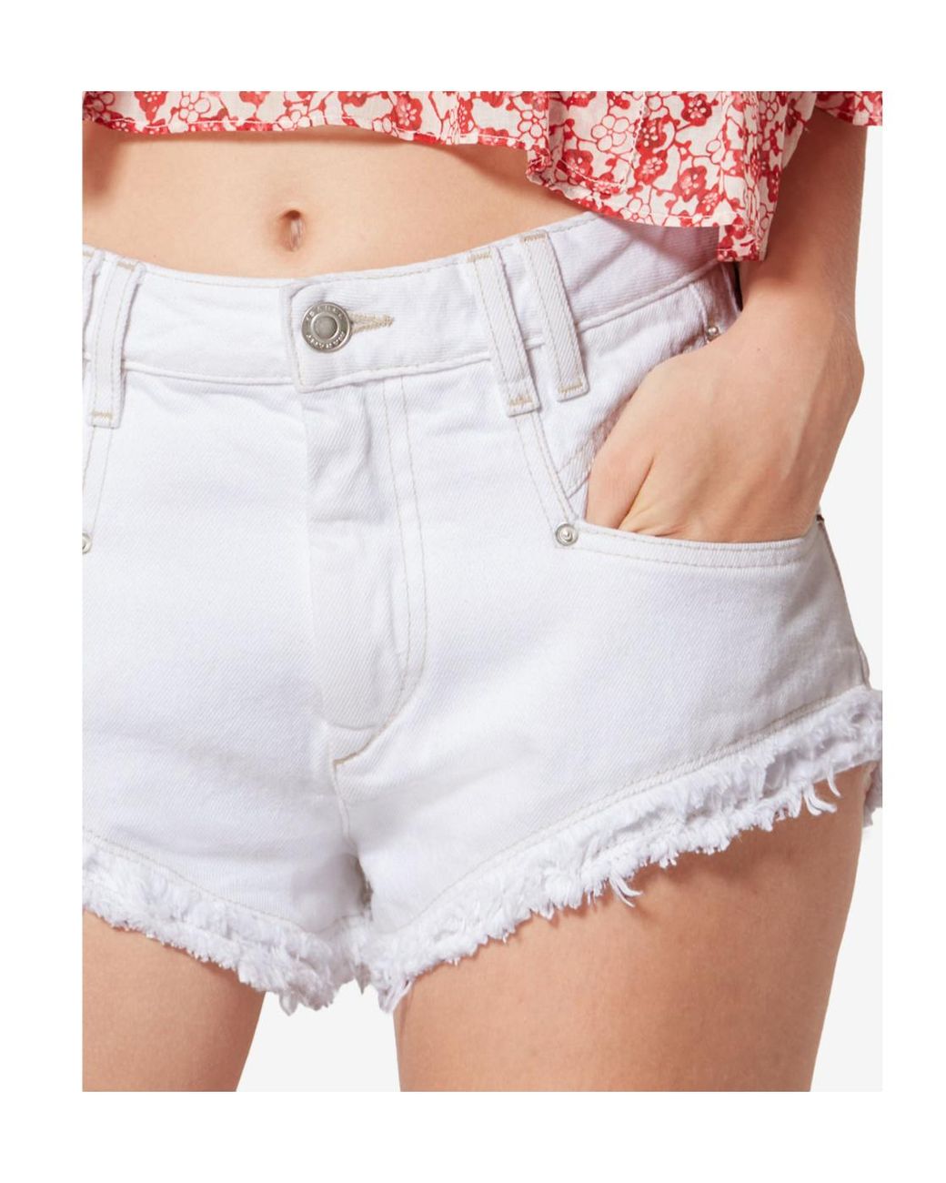 Isabel Marant White Isabel Marant Eneidala Denim Shorts