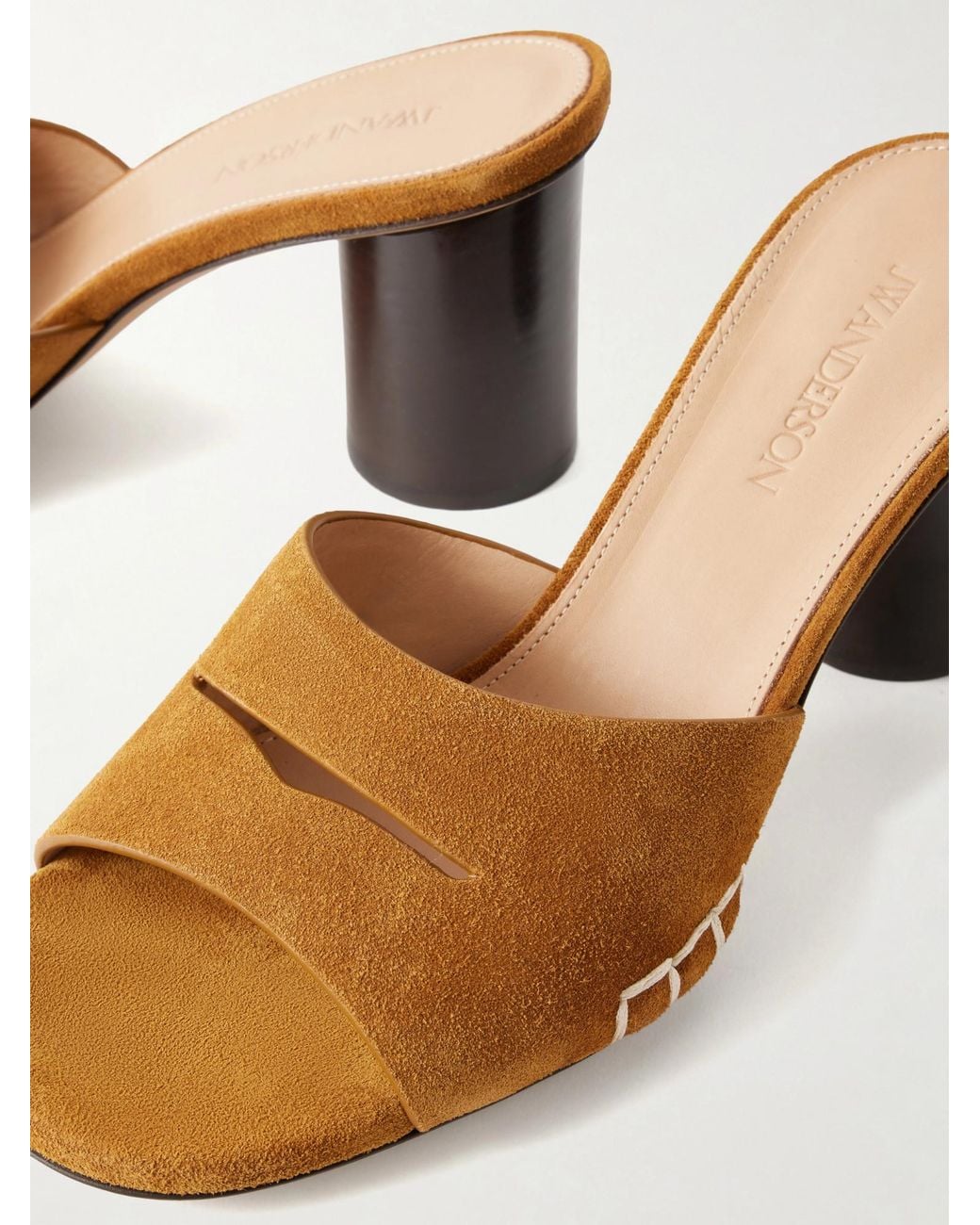 J.W. Anderson Brown Loafer Suede Mules