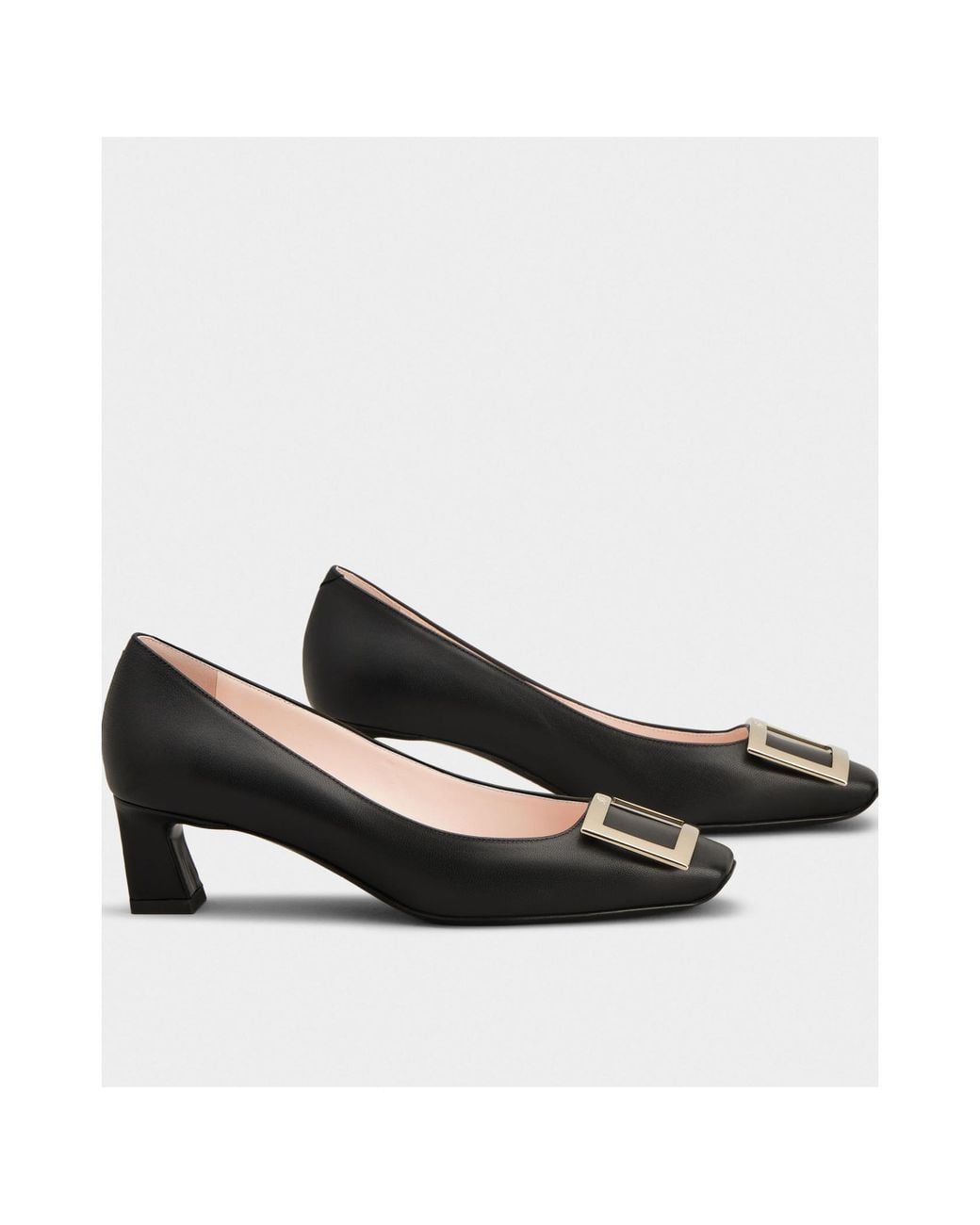 Roger Vivier Black Square Toe Pumps