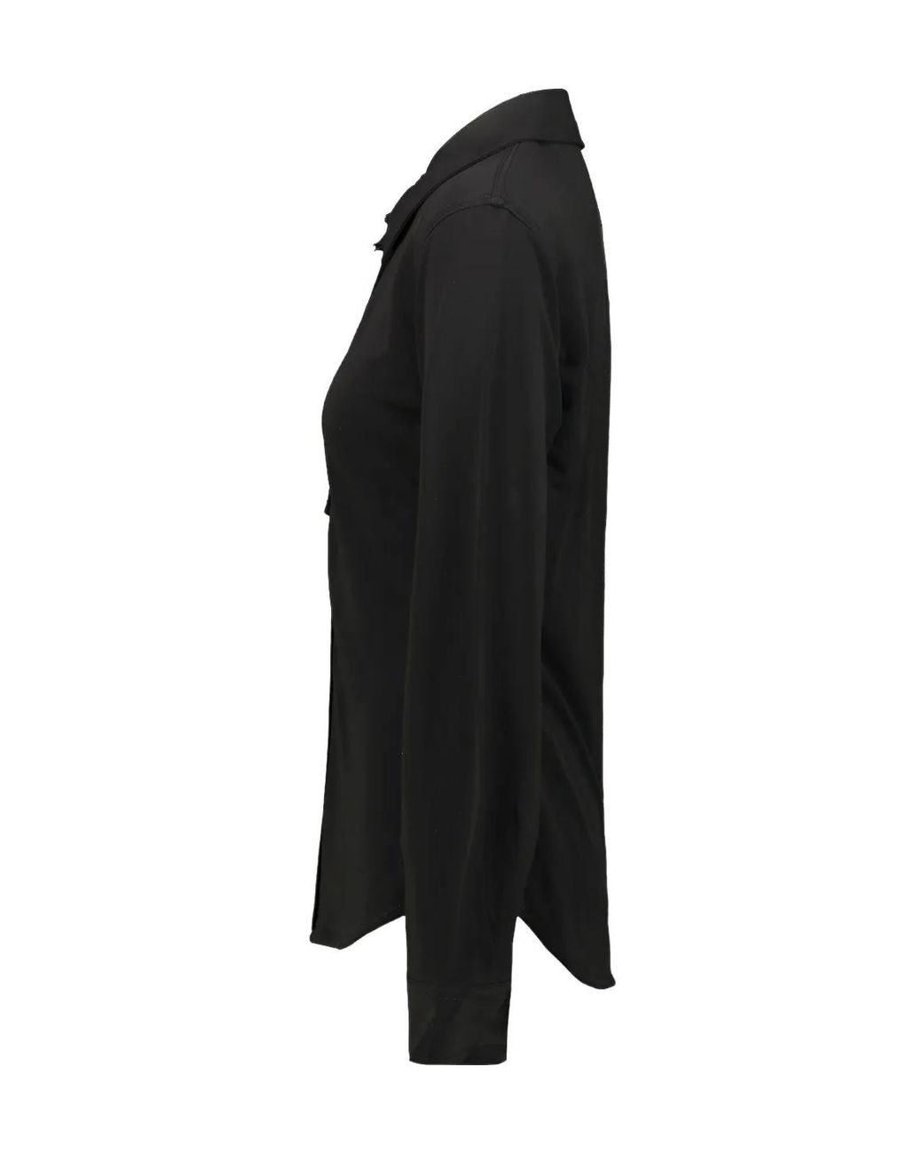 Lemaire Black Flower Detailed Long-Sleeved Shirt
