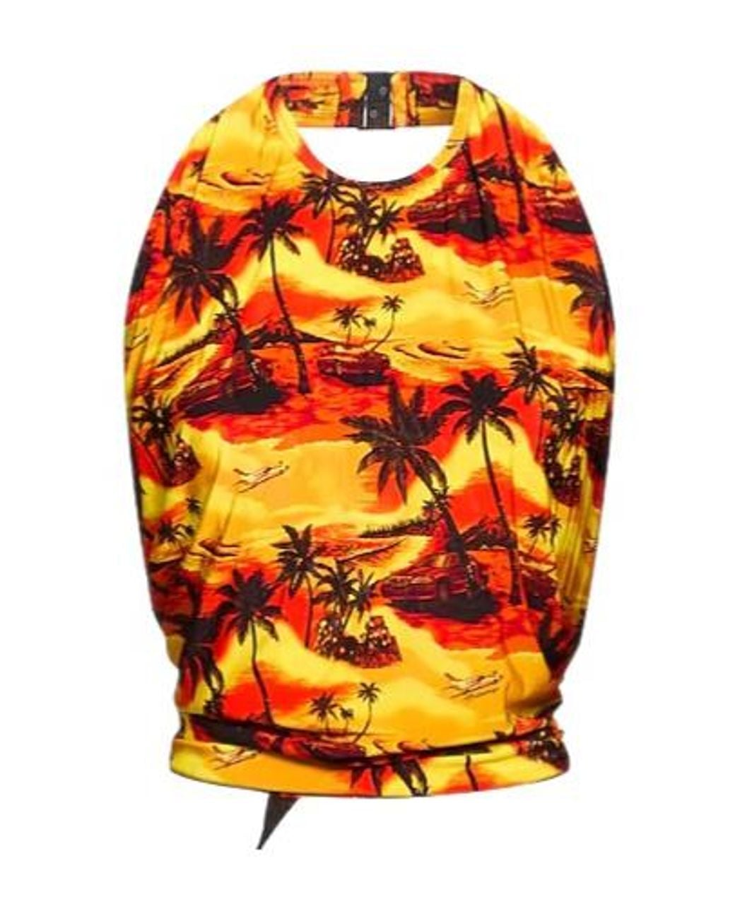 Balenciaga Orange Printed Camisole Tank Top