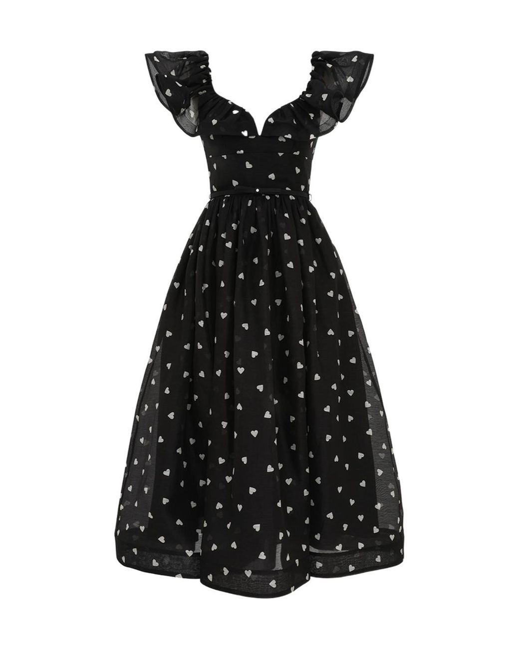 Zimmermann Black Silk Linen Midi Dress