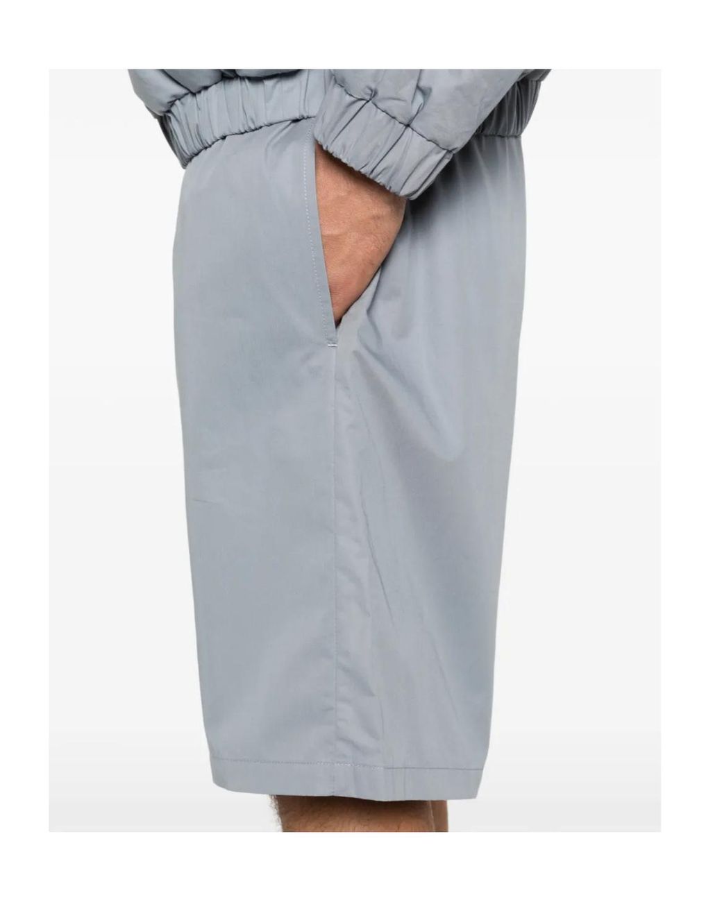 Rier Gray Elastic Waist Shorts for men