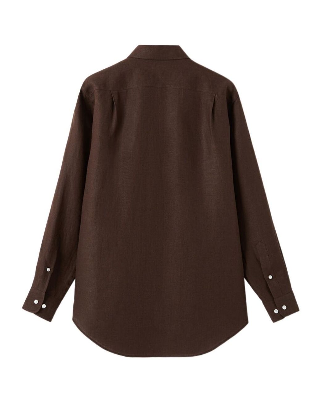 Loro Piana Brown Long-Sleeved Shirt