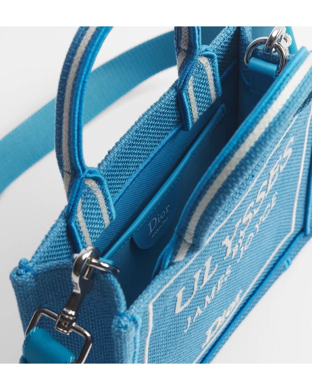 Dior Blue Mini Book Tote With Strap for men